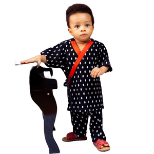 Luxe boys polka rap design, shirt and Trousers set